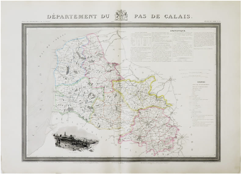  [PAS-de-CALAIS] D&eacute;partement du Pas de Calais.. DONNET (Alexis) & FR&Eacute;MIN (Antoine-R&eacute;my) & MONIN (Charles V.).