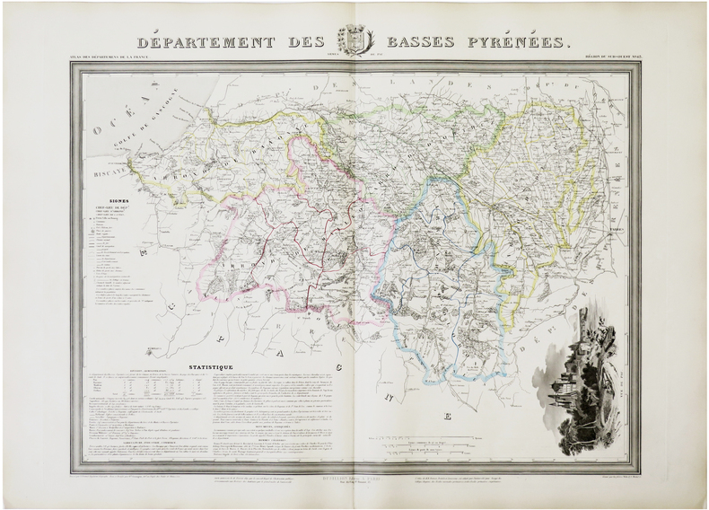  [PYRÉNÉES-ATLANTIQUES] Département des Basses Pyrennées.. DONNET (Alexis) & FRÉMIN (Antoine-Rémy).