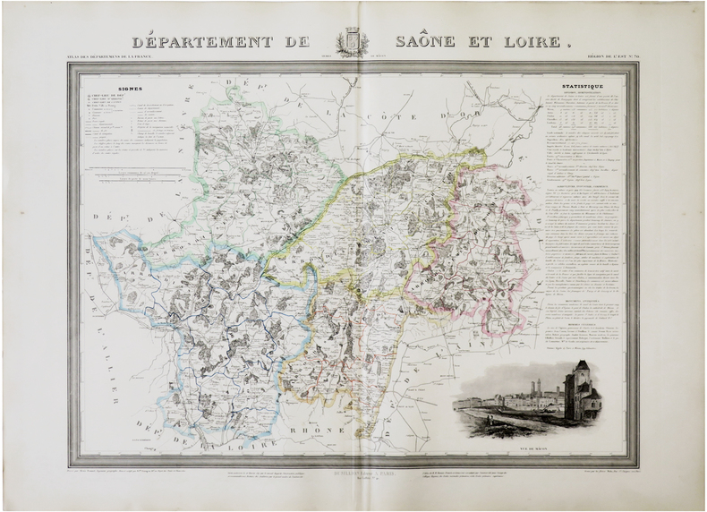  [SAÔNE-et-LOIRE] Département de Saône et Loire.. DONNET (Alexis) & FRÉMIN (Antoine-Rémy).