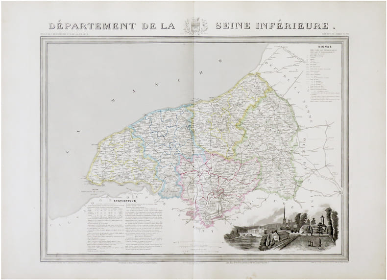  [SEINE-MARITIME] D&eacute;partement de la Seine Inf&eacute;rieure.. DONNET (Alexis) & FR&Eacute;MIN (Antoine-R&eacute;my) & MONIN (Charles V.).