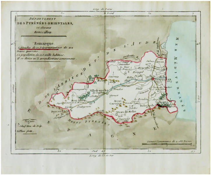  [PYR&Eacute;N&Eacute;ES-ORIENTALES] D&eacute;partement des Pyr&eacute;n&eacute;es Orientales, ci-devant Roussillon.. BRION de la TOUR (Louis) & LAVALL&Eacute;E (Joseph).