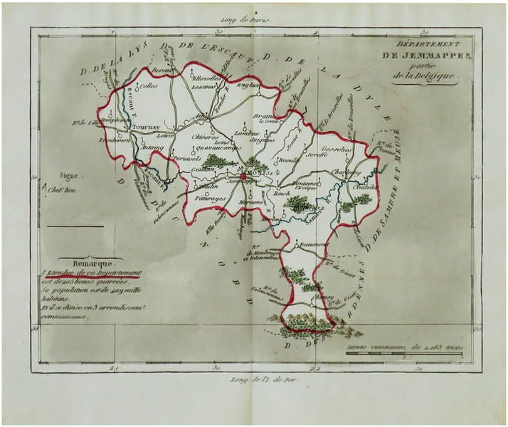  [JEMMAPPES/BELGIQUE] D&eacute;partement de Jemmappes, partie de la Belgique.. BRION de la TOUR (Louis) & LAVALL&Eacute;E (Joseph).