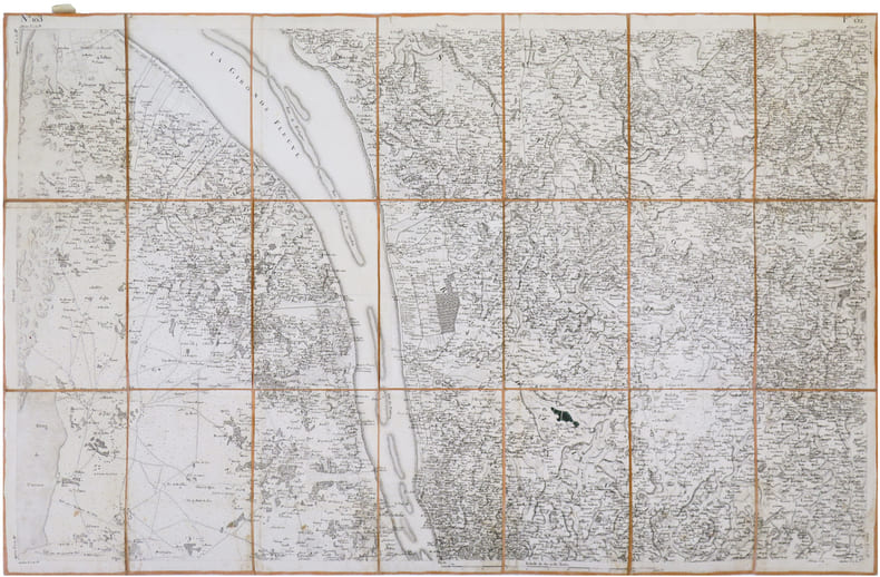  [BLAYE/M&Eacute;DOC] Carte de Cassini. Feuille n&deg;103/152. Blaye.. CASSINI de THURY (C&eacute;sar-Fran&ccedil;ois).