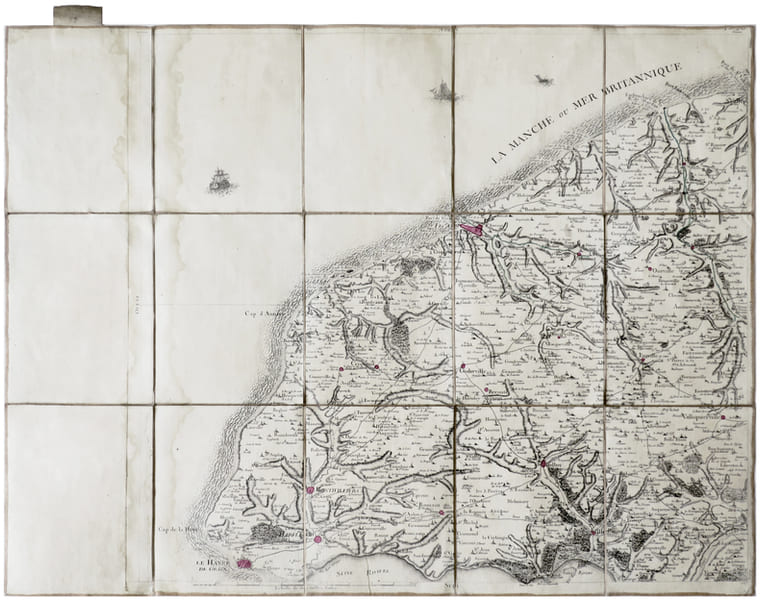  [LE HAVRE] Carte de Cassini. Feuille n&deg;60/20. Le Havre.. CASSINI de THURY (C&eacute;sar-Fran&ccedil;ois).