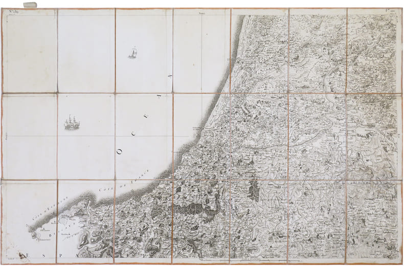  [BAYONNE] Carte de Cassini. Feuille n&deg;139/101.. CASSINI de THURY (C&eacute;sar-Fran&ccedil;ois).