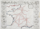  [POSTES] Carte générale de toute les poste et traverse de France.. LANGLOIS (Nicolas).