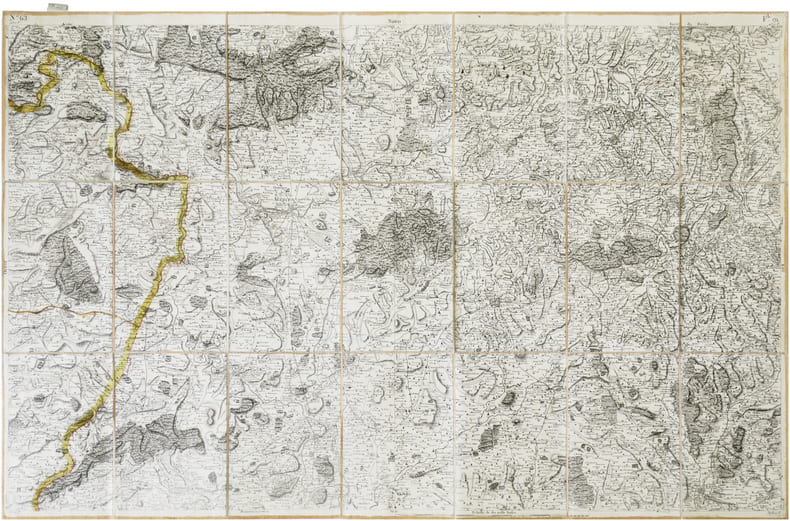  [ALEN&Ccedil;ON] Carte de Cassini. Feuille n&deg;63/91. Alen&ccedil;on.. CASSINI de THURY (C&eacute;sar-Fran&ccedil;ois).