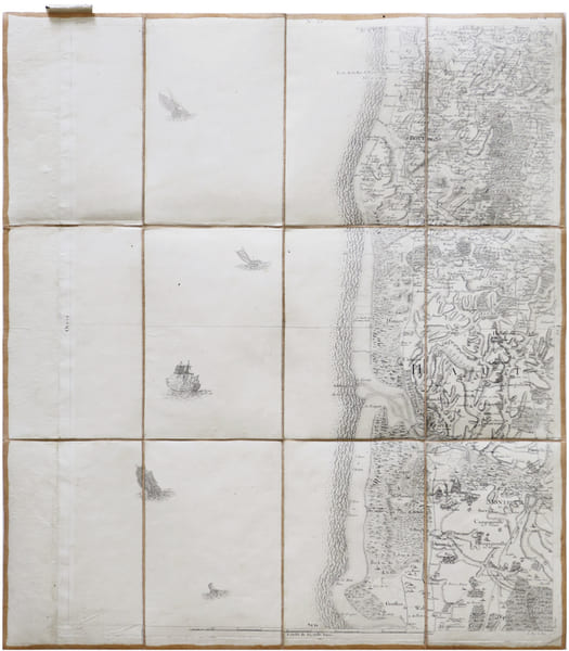  [BOULOGNE-sur-MER] Carte de Cassini. Feuille n&deg;22/16. Boulogne.. CASSINI de THURY (C&eacute;sar-Fran&ccedil;ois).