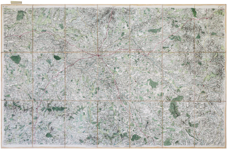  [LIMOUSIN/LIMOGES] Carte de Cassini. Feuille n&deg;33/126. Limoges.. CASSINI de THURY (C&eacute;sar-Fran&ccedil;ois).