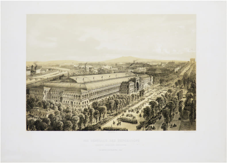  [EXPOSITION UNIVERSELLE de 1855] Vue g&eacute;n&eacute;rale des expositions. Industrie - Beaux-Arts - Horticulture.. CHAPUY (Nicolas-Marie-Joseph).