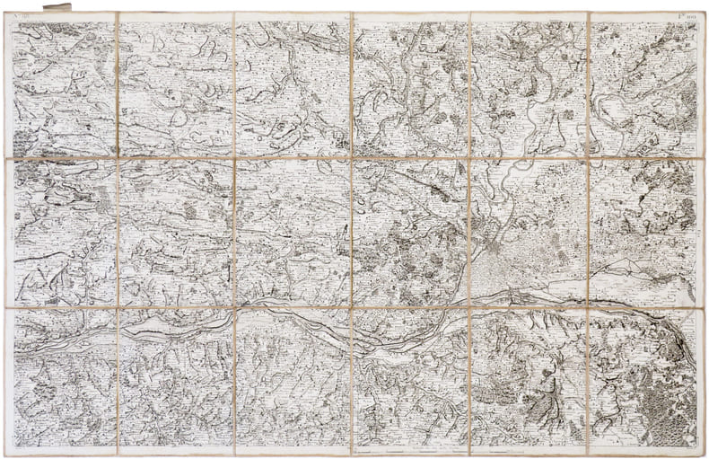  [ANGERS] Carte de Cassini. Feuille n&deg;98/100. Angers.. CASSINI de THURY (C&eacute;sar-Fran&ccedil;ois).