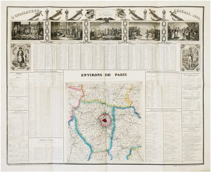  [NAPOL&Eacute;ON] L'Indicateur g&eacute;n&eacute;ral. 1835. &Agrave; la gloire de Napol&eacute;on.. BINET.
