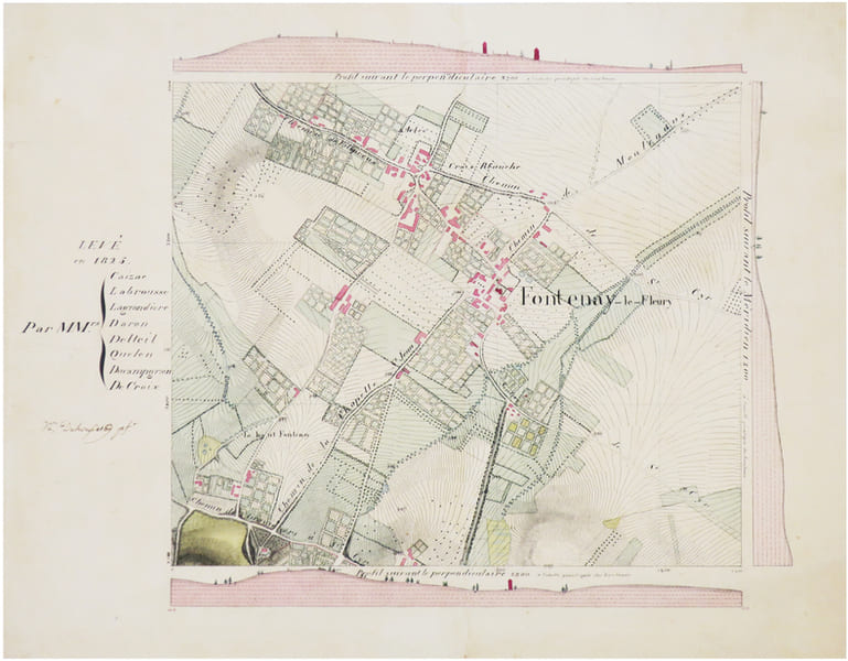  [YVELINES] Carte minute de Fontenay-le-Fleury.. CAIZAC et al.