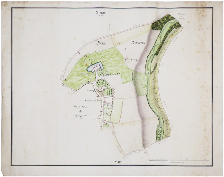  [HAUTE-MARNE] [Ensemble de trois plans de Poinson-l&egrave;s-Grancey].. [ANONYME].