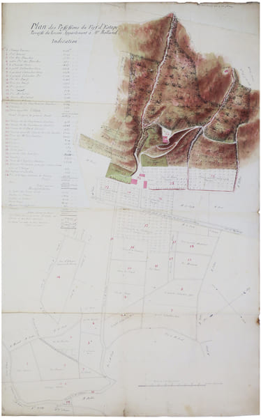  [IS&Egrave;RE] Plan des possessions du fief d'Estape, paroisse du Versou, appartenant &agrave; M.r Rolland.. [ANONYME].