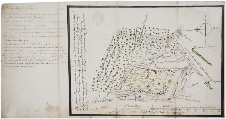 [HAUTE-MARNE] [Plan d'un canton contest&eacute; entre deux parties].. [ANONYME].