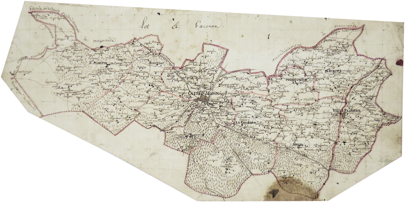  [LOT-et-GARONNE] [Carte du canton de Casteljaloux].. [ANONYME].