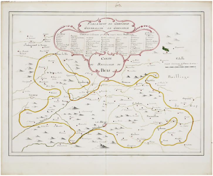  [DR&Ocirc;ME] Carte du baillage de Buis.. [ANONYME].