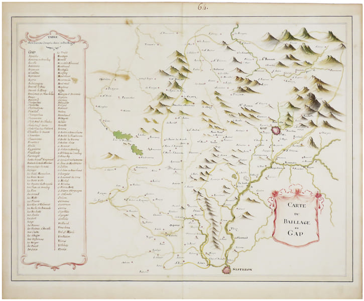  [HAUTES-ALPES] Carte du baillage de Gap.. [ANONYME].