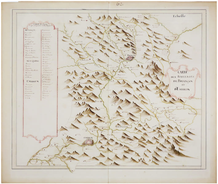 [HAUTES-ALPES] Carte des baillages de Brian&ccedil;on et d'Embrun. . [ANONYME].