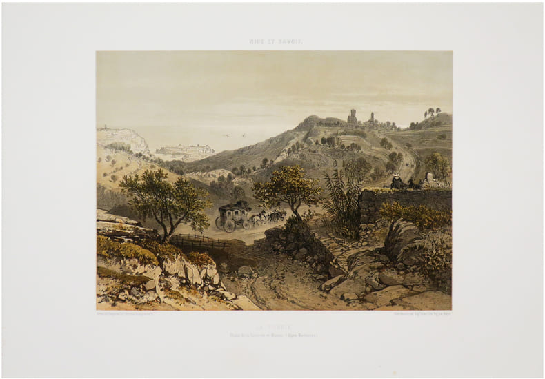  [LA TURBIE & MONACO] La Turbie. Route de la Corniche et Monaco. (Alpes-Maritimes).. BENOIST (F&eacute;lix).