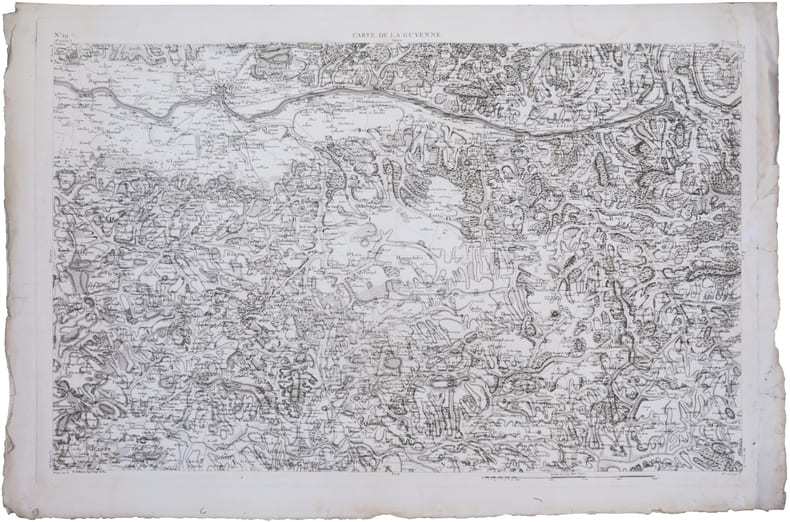  [DORDOGNE] Carte de la Guyenne [dite Carte de Belleyme]. Feuille n&deg;29.. BELLEYME (Pierre de).