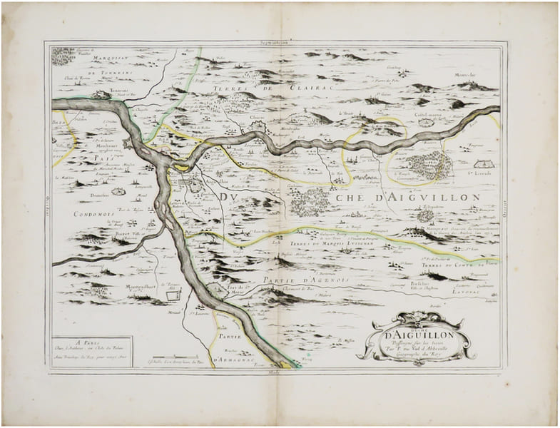  [AGENAIS] Duch&eacute; d'Aiguillon desseign&eacute; sur les lieux par P. du Val d'Abbeville G&eacute;ographe du Roy.. DUVAL (Pierre).