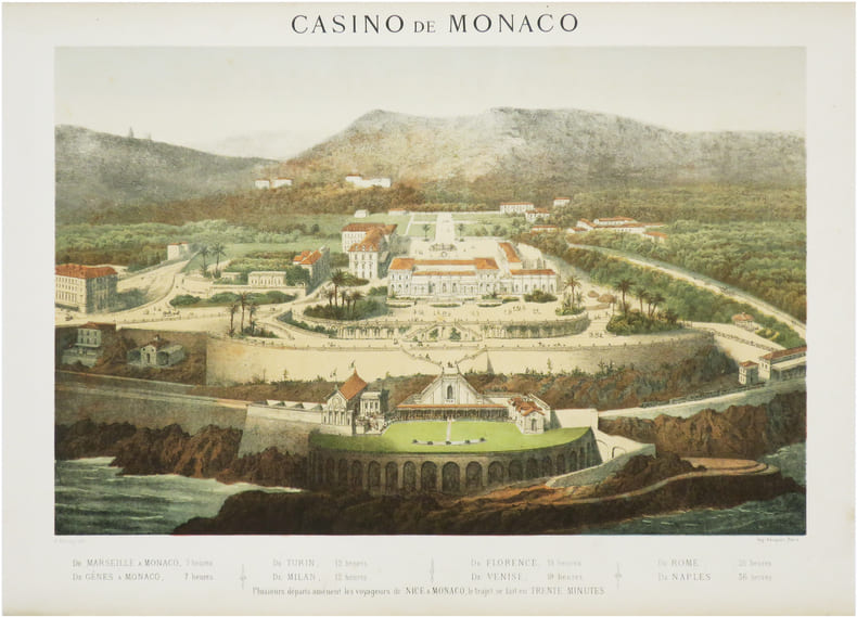  [MONACO] Casino de Monaco [et] Grands Magasins de la Paix. Premi&egrave;re Maison du monde. Paris.. DEROY (Auguste-Victor).