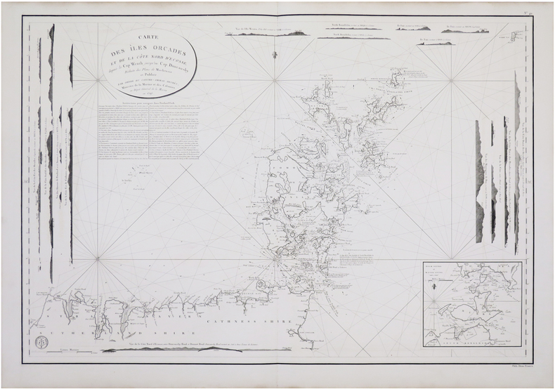  [ÉCOSSE/ÎLES ORCADES] Carte des îles Orcades et de la côte nord d'Écosse, depuis le cap Wrath jusqu'au cap Duncansby.. MACKENZIE (Murdoch).