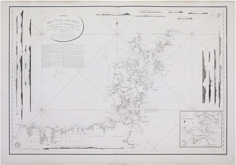  [&Eacute;COSSE/&Icirc;LES ORCADES] Carte des &icirc;les Orcades et de la c&ocirc;te nord d'&Eacute;cosse, depuis le cap Wrath jusqu'au cap Duncansby.. MACKENZIE (Murdoch).