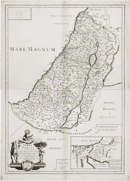  [TERRE SAINTE] Terra Sancta qu&aelig; et Terra Chanaan, Terra Promissionis, Terra Hebreorum, Terra Israelitarum, Jud&aelig;a, et Palestina.. DUVAL (Pierre).