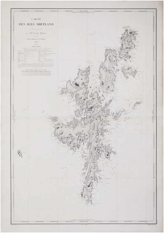  [ÉCOSSE/ÎLES SHETLAND] Carte des îles Shetland.. THOMAS (George).