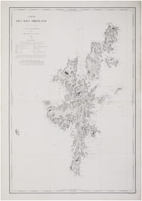  [ÉCOSSE/ÎLES SHETLAND] Carte des îles Shetland.