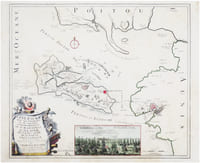  [ÎLE DE RÉ] L'Isle de Ré avec ses environs ; où est représenté le bombardement de S.t Martin, et d'Olone, par l'armée navalle de Sa Majesté Britannique, le 15 & 16 juillet 1696.