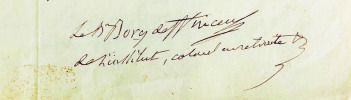 Ensemble de 2 lettres autographes signées.. BORY DE SAINT-VINCENT (Jean-Baptiste-Georges-Marie).