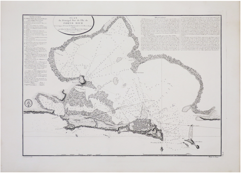  [PORTO RICO] Plan du principal port de l'île de Porto Rico levé en 1794 par D. Cosme de Churruca.. CHURRUCA y ELORZA (Cosme Damián de).
