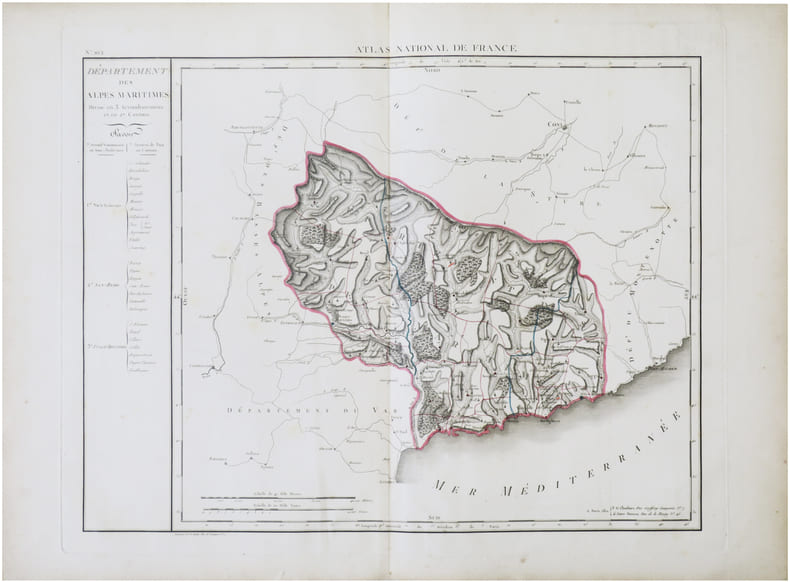  [ALPES-MARITIMES] D&eacute;partement des Alpes Maritimes.. CHANLAIRE (Pierre-Gr&eacute;goire) & MENTELLE (Edm&eacute;).
