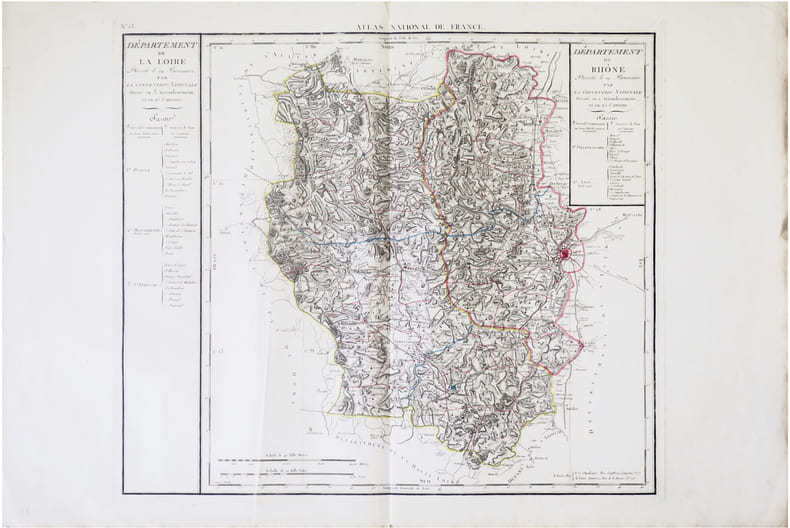  [RH&Ocirc;NE & LOIRE] D&eacute;partement de la Loire d&eacute;cr&eacute;t&eacute; le 29 brumaire par la Convention Nationale - D&eacute;partement du Rh&ocirc;ne d&eacute;cr&eacute;t&eacute; le 29 brumaire par la ...
