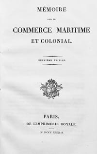 Mémoire sur le commerce maritime et colonial.