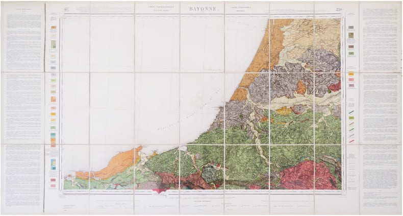  [BAYONNE/G&Eacute;OLOGIE] Carte g&eacute;ologique d&eacute;taill&eacute;e. Bayonne. Feuille n&deg;226.. VIENNOT (Pascal).