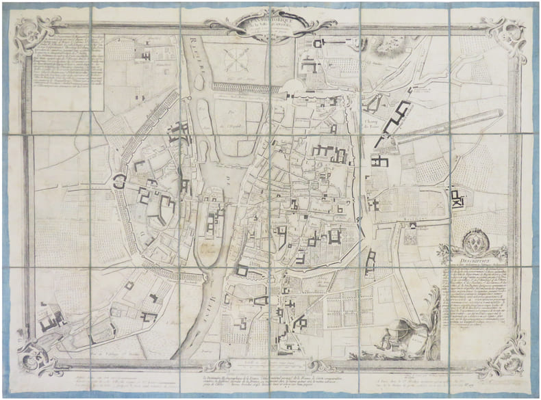  [ANGERS] Plan historique de la ville d'Angers, assujetti &agrave; ses accroissements, embellissements et projets.. MOITHEY (Maurille-Antoine).