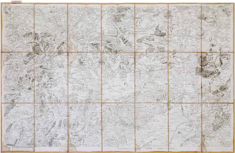  [N&Icirc;MES] Carte de Cassini. Feuille n&deg;91. Nismes.. CASSINI de THURY (C&eacute;sar-Fran&ccedil;ois).