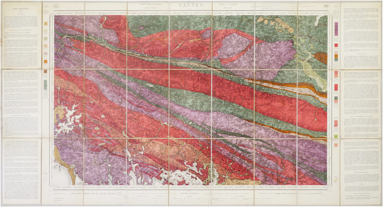  [VANNES/G&Eacute;OLOGIE] Carte g&eacute;ologique d&eacute;taill&eacute;e. Vannes. Feuille n&deg;89.. BARROIS (Charles).