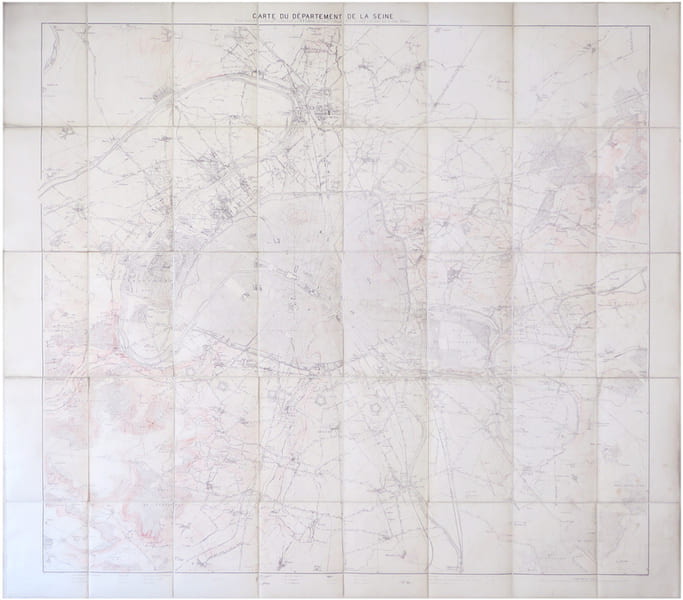  Carte du d&eacute;partement de la Seine.. LEFEVRE (On&eacute;sime Th&eacute;odore).