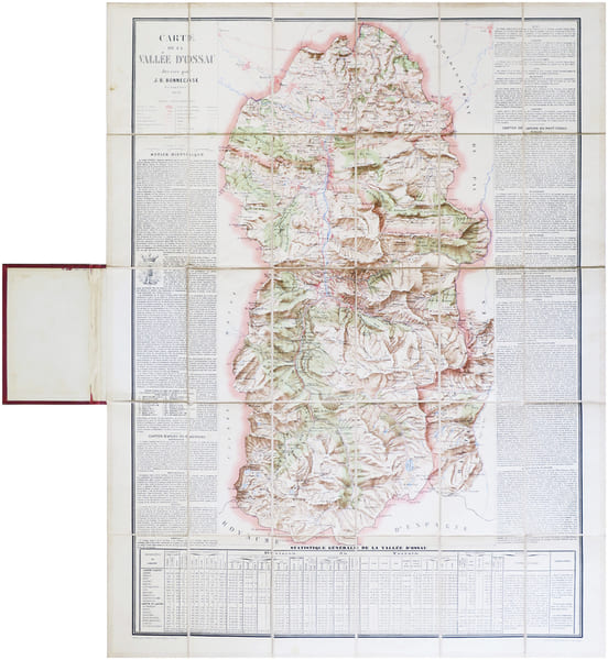  [VALL&Eacute;E d'OSSAU] Carte de la Vall&eacute;e d'Ossau.. BONNECAZE (Jean-Baptiste).