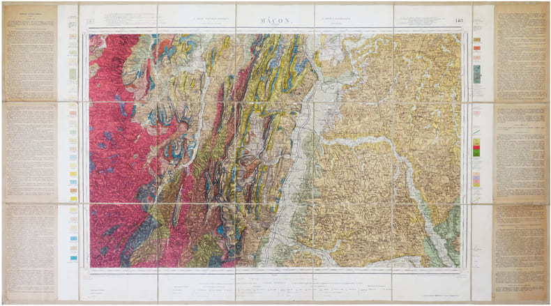  [M&Acirc;CON/G&Eacute;OLOGIE] Carte g&eacute;ologique d&eacute;taill&eacute;e. M&acirc;con. Feuille n&deg;148.. GRANDJEAN (Fran&ccedil;ois).