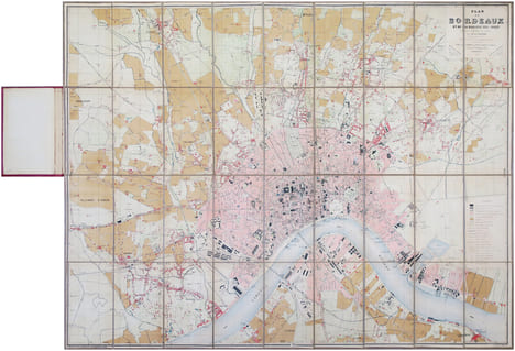  [BORDEAUX] Plan de Bordeaux et de sa banlieue Sud & Ouest.. LAPIERRE (Alfred).