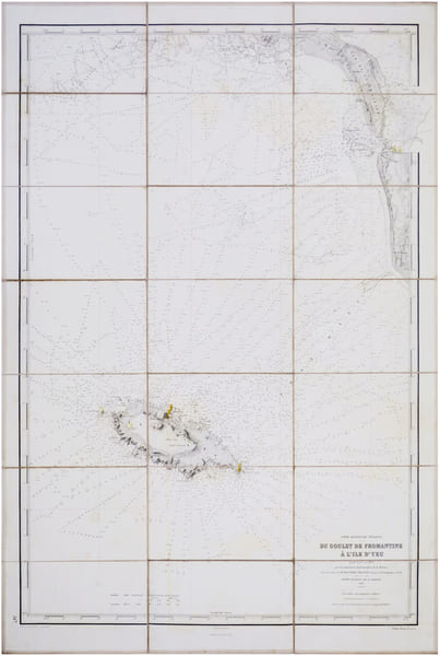  [VEND&Eacute;E/L'&Icirc;LE d'YEU] C&ocirc;te ouest de France. Du Goulet de Fromantine &agrave; l'&Icirc;le d'Yeu.. D&Eacute;P&Ocirc;T G&Eacute;N&Eacute;RAL de la MARINE.
