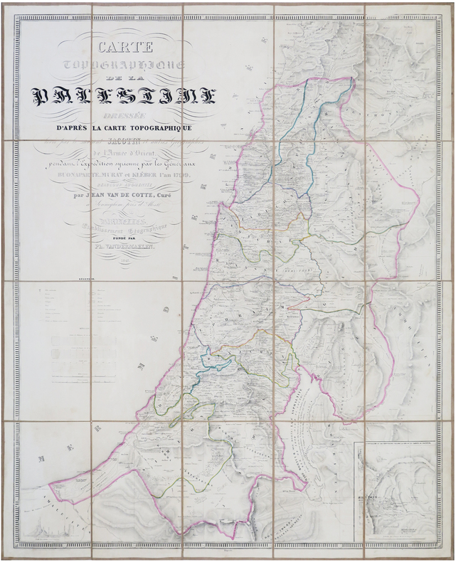  [PALESTINE] Carte topographique de la Palestine dressée d'après la carte topographique levée par le savant Jacotin et autres géographes de l'Armée ...