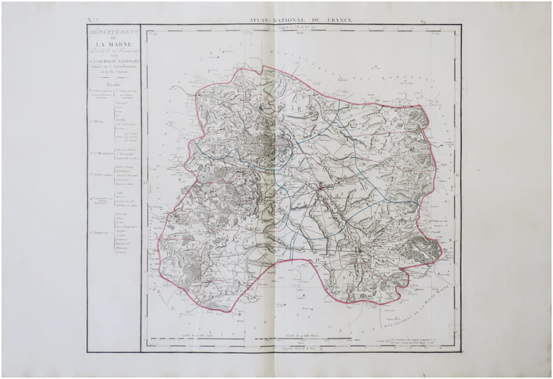  [MARNE] D&eacute;partement de la Marne d&eacute;cr&eacute;t&eacute; le 26 f&eacute;vrier 1790 par l’Assembl&eacute;e Nationale.. CHANLAIRE (Pierre-Gr&eacute;goire) & MENTELLE (Edm&eacute;).